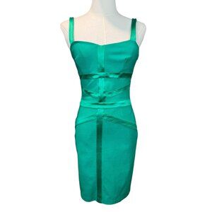 Green Bebe mini Bodycon bandage dress.  Size S/P